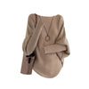 Lazy Style Knitted Shirt, Lace Draped Casual Skirt and Pants Set, Women's Autumn and Winter Atmosphere, Relaxed Wearing Style
