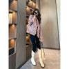 Pink Tassel Fragrant Tweed Suit Coat Female Autumn Winter Thickened Retro Double-Breasted Women Blazers