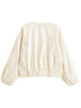 Women O Neck Long Sleeve Embroidery Jacket Front Zipper Loose Crop Outerwear Lady Commuting Casual Outfits