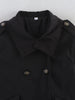 Two-color Retro Short Trench Coat Classic Women's Short Trench Coat With Epaulettes is Suitable For Elegant Wais