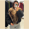 Women's Warm Faux Fur Spliced Cotton Coats Loose Lapel Long Sleeve Pockets Thicken Jacket Winter Lady Chic Outwear