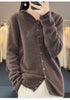 100% Merino Wool Sweater Cardigan Women Korean Coat Solid Color Top Spring/Autumn/Winter Women Hooded Cardigan