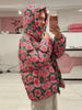 Women's Winter Jackets Printed Hooded Padded Jacket Street Female Stand Collar Long Sleeve Zipper Loose Coats Lady Outerwear