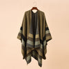 Winter Warm Plaid Ponchos And Capes For Women Oversized Shawls and Wraps Cashmere Pashmina Female Bufanda Mujer