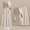 Gentle and Lazy Style Sweater Jacket with Camisole Inside and Casual Pants Set for Women, Autumn and Winter Set, Three, 202