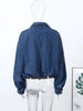 Chic Stand Collar Denim Cropped Jackets Women Loose Zipper Pockets Full Sleeve Female Coats Spring Lady Outwear Street