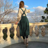 Retro Women's Corduroy Dress Square Neck Casual Medieval Dresses Vestidos Para Mujer