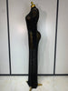 Sparkly Rhinstones Long Sleeve Elegant Party Dress Women Performance Stage Outfit Evening Birthday Prom Gown