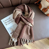 Winter Cashmere Scarf Women Design Warm Pashmina Blanket Poncho Scarves Female Shawl Wraps Thick Foulard Bufanda
