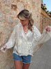 Autumn Women Sequin Kimono Jacket Coat Long Sleeve V Neck Female Casual Loose Outerwear Chic Lady Wrap Outfits