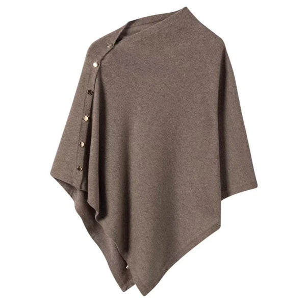 Large Shawl for Womens Spring and Autumn Versatile Diagonal Buckle Loose Cape Knitted Shawls