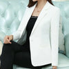 Women Blazer Office Ladies Elegant Outwear Long Sleeve Work Wear Classy Female Pink Suit African Autumn