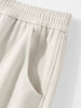 Women Winter Pants Fleece Lined High Waist Heavy Drape Thick Warm Winter Beige Loose Fit Casual Long Trousers