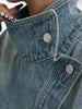 Women's Denim Coat Turtleneck Single Breasted Full Sleeve Patchwork Versatile Jacke Autumn 5R4436