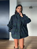 Elegant Plaid Hooded Windproof Slim-fit Jacket Adjustable Belt Long Sleeves Versatile Coat Lady Casual Street Outerwear