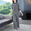 Two piece Women's Knitwear Casual Sets Spring Autumn Loose Temperament Pullover Tops+Wide leg Pants Female