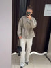 Causal Long Sleeved Grid Female Jacket Drawstring Tight Loose Women's Trench Collar Single Breasted Pocket Outerwear