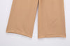 Women Solid Lace Up Side Zipper Straight Pants Vintage High Elastic Waist Female Chic Lady Trousers