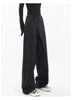 Houzhou Women Wide Suit Pants High Waist Gothic Japanese Style Baggy Black Trousers Irregular Straight Pants Casual Streetwear