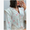 Floral Print Blazer Women's Skirt Set Elegant Cropped Jacket Mini Skirt Two Piece Set Spring Business Casual Outfit