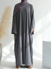 Turkey Dubai Muslim Winter Abaya Corduroy Women Closed Abaya Loose Daily Wear Muslim Long Winter Dress