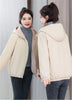 Add Velvet Padded Coat Women Winter Hooded Outerwear Ladies Warm Cotton-Padded Jacket Overcoat Short Female Top