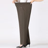 Spring Autumn Women Long Pants 2025New Elastic High Waist Casual Middle and Old Mom Pants Winter Plushed Warm Straight Pants 8XL