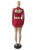 Women Sexy Dancing Dress Set Women's Beaded Knitted Sweater Three Piece Set Looking