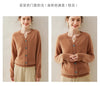 Spring Women's Cardigan 100% Cashmere Knitted Sweater Chic Tops Cashmere Coat Casual O-Neck Loose Women Cardigan