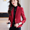 Elegant Women Blazers Solid Button Long Sleeved Casual Comfortable Suits Jacket Office Lady Coat Spring Autumn Outerwear