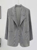Pleated Blazers For Women Spring Lapel Single Breasted Long Sleeves Coat Female Coat 2DA3117