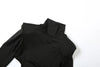 Elegant Hollow Dress Women Turtleneck Ruched Patchwork Full Sleeve Irregular Hem Skinny Stretch Party Club Bodycon