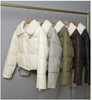 Women's Down Cotton Jacket Korean Thick Lapel Ladies Winter Parka Coat Loose Lambswool Sense of Design Female Outerwear