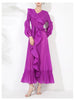 Chic Pleated Women's Dress Irregular Ruched Patchwork Design V Collar Niche Elastic Loose Lace Up Clothing 2DB1191