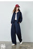 Women's Lazy Academy Soft American Curved Leg Trousers Autumn Paneled Design Pear Figure Shaping Pants