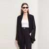 Women's Coat Autumn Autumn Turned Over Collar Color-block Spliced Fabric Casual Loose Blazers For Woman 12641083