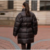 Printed Women's Winter Jacket Hooded Mid Length Padded Coat Belted Waist Padded Coat Vintage Leopard Print Winter Warm Wear
