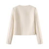 Autumn Jacket Women Small Fragrant Short Loose Coat Female Round Neck Casual Elegant Ladies Outerwear Tops