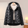 Autumn Winter Women's Puffer Jacket Short Hooded Thickened White Duck Down Coat Slim Fit Casual Warm Outerwear