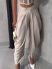 Fall Autumn OL Work Active Casual Street Solid Color Trouser Women High Waist Jogger Loose Long Harlen Pants
