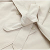 Women Lace Up Belt Trench Coat Chic Solid Lapel Full Sleeve Pocket Short Windbreaker Jacket Spring Lady Street Outerwear