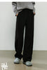 Women's Casual Pants Winter Cashmere-like Fleece-lined Tapered Thick Warm Trousers