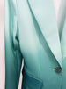 High Street Designer Suit Set Women's Gradient Color Printed Single Button Blazer Flare Pants Suit 2pcs