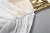 Patchwork Corset Irregular Dress Women Zip Tassel Mesh Ribbon One-Shoulder Birthday Stretch Clubwear Mini Bodycon