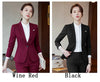 Novelty Wine Red Formal Women Business Suits with Skirt and Jackets Coat Ladies Office Professional Blazers Spring OL Styles