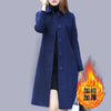 Women Woolen Blend Trench Coats Cold Winter Thicken Turn Down Collar Long Sleeve Overcoats Outwear SMSM-LLG5641