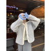 with Scarf Parkas Women Lamb Wool Patchwork Puffer Jacket Korean Fleece Down Coats Winter Cotton Padded Outerwears