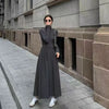French Style Temperament Women's High-Grade Black Dress Hepburn Style Gray Turtleneck Dress for Women Autumn Winter DF4964