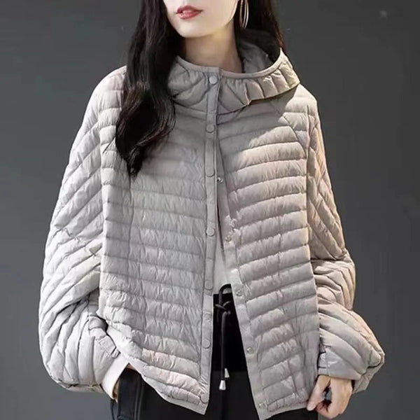 Autumn Winter Jacket Women Lightweight Hooded Down Cotton Overcoat Female Loose Casual Warm Parkas Outerwear