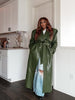 Street Pu Leather Women Long Coat Y2K Solid Belt Lapel Pocket Full Sleeve Female Jacket Autumn Winter Lady Outwear